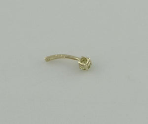 LADIES 10K YELLOW GOLD 1/4ct SYNTHETIC PERIDOT AUGUST STICK PENDANT CHARM .71"