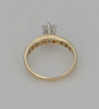 Load image into Gallery viewer, LADIES 14K YELLOW GOLD .56c PEAR SHAPED &amp; ROUND 3/4ct DIAMOND ENGAGEMENT RING
