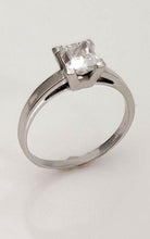 Load image into Gallery viewer, 14k White Gold 1.20ctw Diamond Princess Solitaire Engagement Ring
