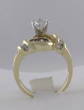 Load image into Gallery viewer, 1/2ct DIAMOND BAGUETTE ENGAGEMENT WEDDING RING LADIES 14K YELLOW GOLD
