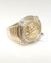 Load image into Gallery viewer, MENS .25ct DIAMOND MADUSA RING in 10K YELLOW GOLD
