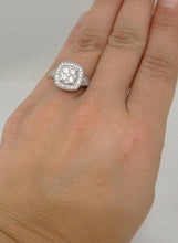 Load image into Gallery viewer, 14k White Gold 3/4ct Round Diamond Square Halo Engagement Ring SI1/G
