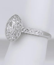 Load image into Gallery viewer, 14k White Gold Marquise 1 1/4ct Diamond Solitaire VS/ FG Halo Engagement Ring
