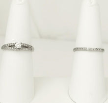 Load image into Gallery viewer, 14k White Gold .40ct Round Diamond Wedding Engagement Ring Set
