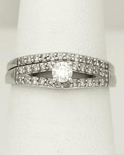 Load image into Gallery viewer, 14k White Gold .40ct Round Diamond Wedding Engagement Ring Set
