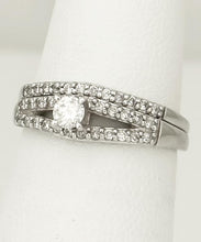 Load image into Gallery viewer, 14k White Gold .40ct Round Diamond Wedding Engagement Ring Set
