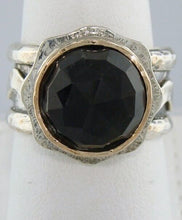 Load image into Gallery viewer, LADIES 925 STERLING SILVER 14K YELLOW GOLD 6.00ct ROUND AMETHYST FEBRUARY RING 7 3/4
